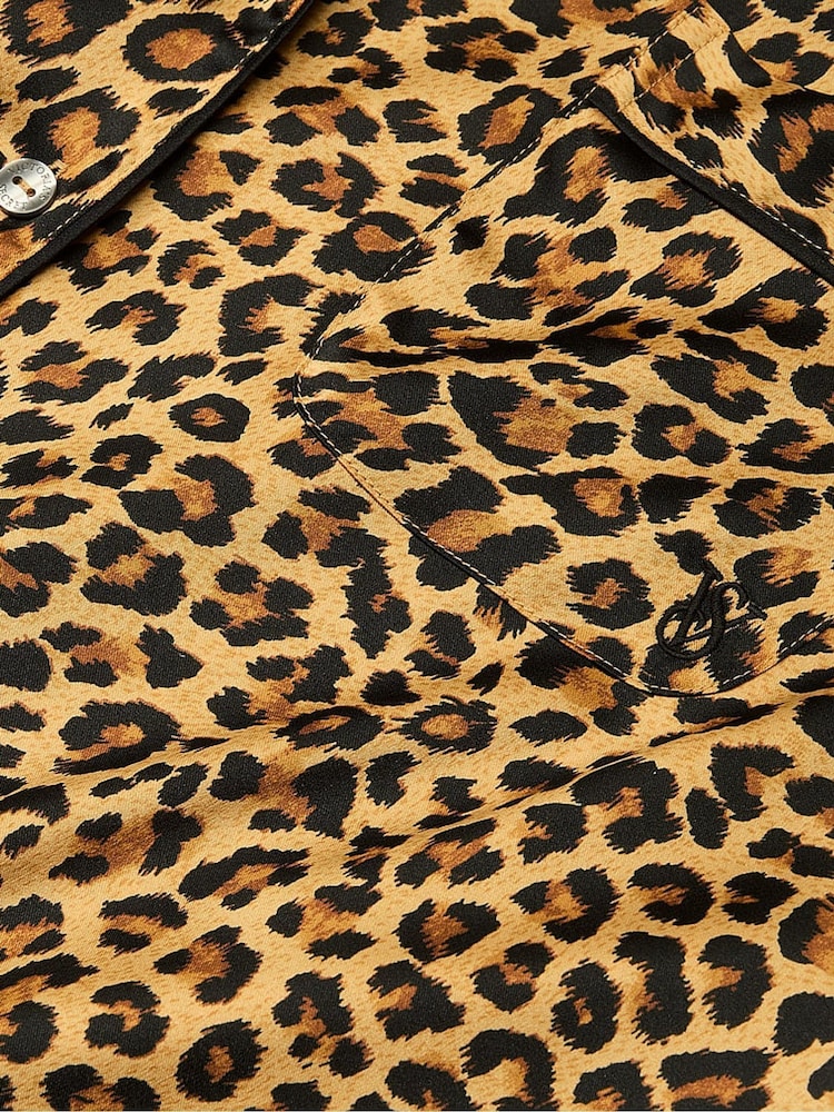 Victoria's Secret New Glam Leo Satin Long Pyjama Set - Image 4 of 4