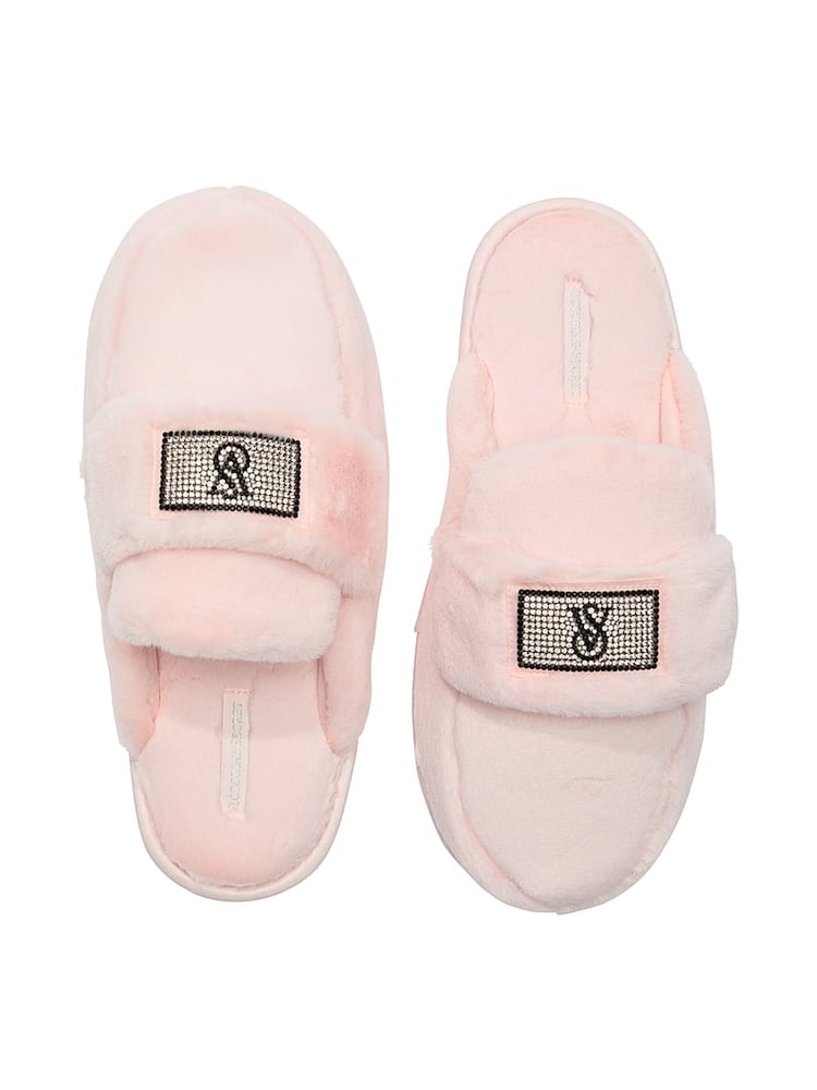 Victoria's Secret Pink Bling Strap Slipper - Image 1 of 2