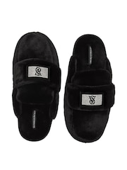 Victoria's Secret Black Bling Strap Slipper - Image 1 of 3