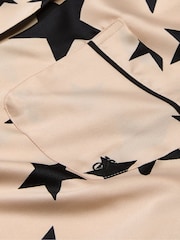 Victoria's Secret Black Pretty Star Satin Long Pyjama Set - Image 4 of 4