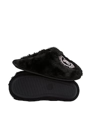Victoria's Secret Black Closed Toe Faux Fur Slippers - Image 2 of 2