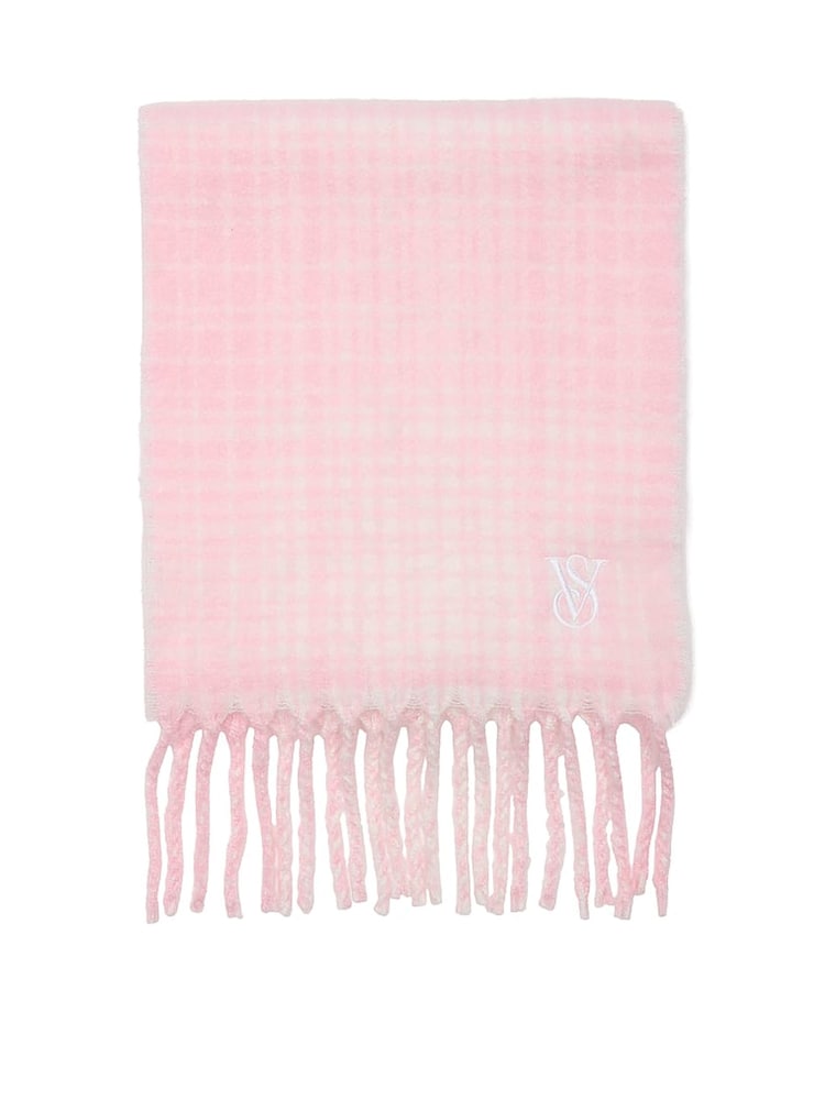 Buy Victoria's Secret Pretty Blossom Plaid Pink Blanket Scarf from
