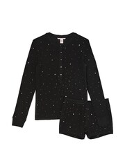Victoria's Secret Black Foil Night Sky Thermal Short Pyjama Set - Image 3 of 3