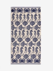 Blue Seahorse 100% Cotton Towel - Image 5 of 5