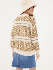 FatFace Ikat Cream Wild Frontiers Jumper - Image 2 of 5