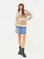 FatFace Ikat Cream Wild Frontiers Jumper - Image 3 of 5