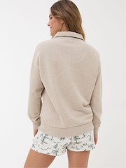 FatFace Soft Lounge Natural Sweatshirt - Image 6 of 8