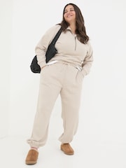 FatFace Soft Lounge Natural Joggers - Image 3 of 8