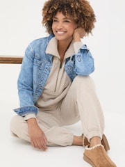 FatFace Soft Lounge Natural Joggers - Image 5 of 8