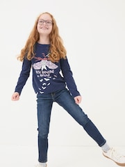 FatFace Bat Blue Glow in the Dark T-Shirt - Image 1 of 6