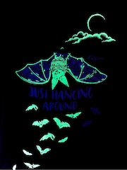 FatFace Bat Blue Glow in the Dark T-Shirt - Image 5 of 6