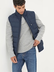FatFace Exmouth Navy Blue Quilted Gilet - Image 1 of 7