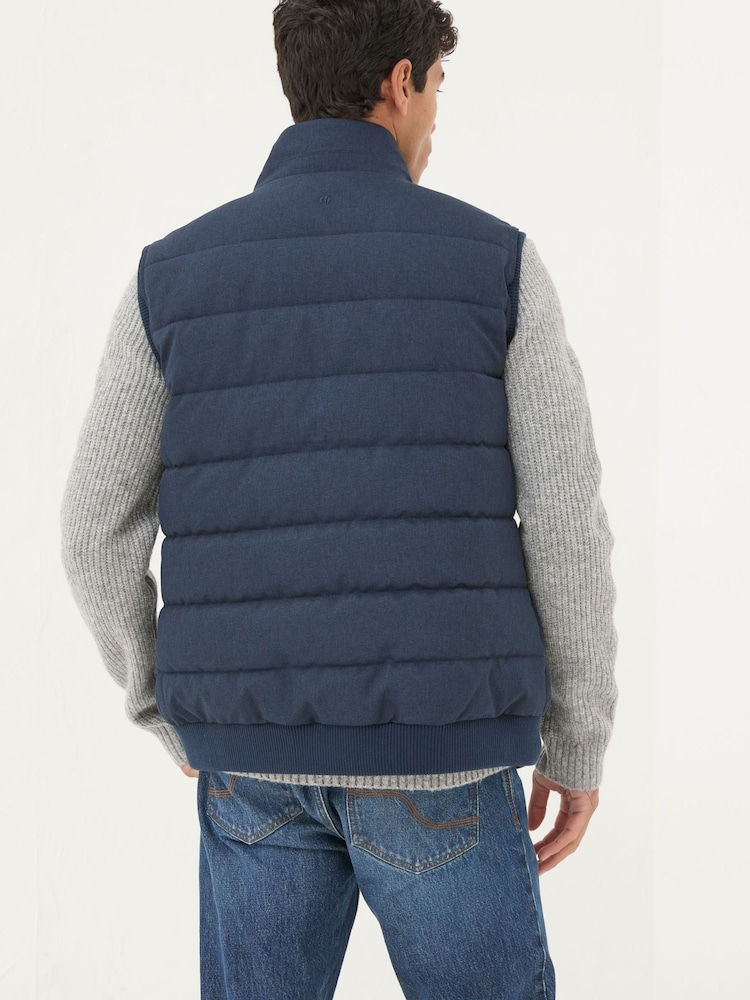 FatFace Exmouth Navy Blue Quilted Gilet - Image 2 of 7