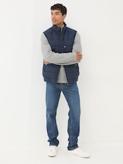 FatFace Exmouth Navy Blue Quilted Gilet - Image 3 of 7