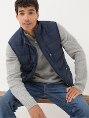 FatFace Exmouth Navy Blue Quilted Gilet - Image 4 of 7