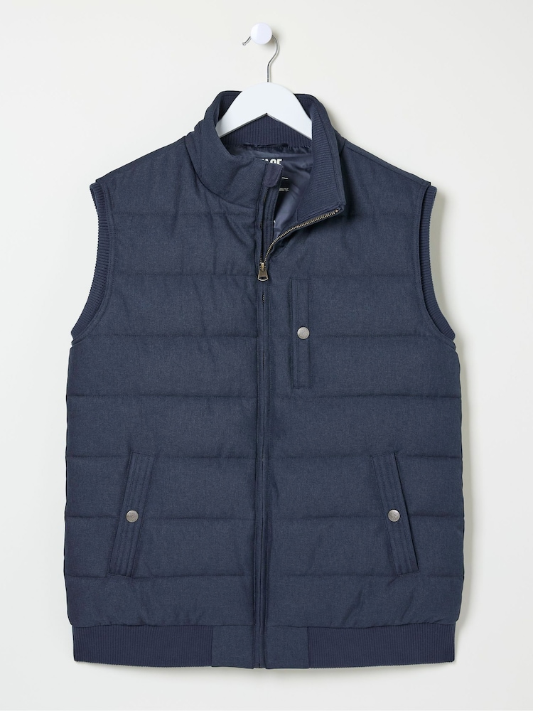 FatFace Exmouth Navy Blue Quilted Gilet - Image 7 of 7