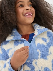 FatFace Blue Horse Half Neck Fleece - Image 5 of 6
