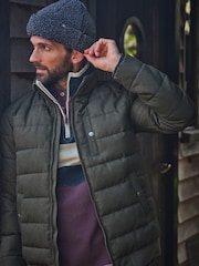FatFace Exmouth Khaki Green Quilted Jacket - Image 1 of 8