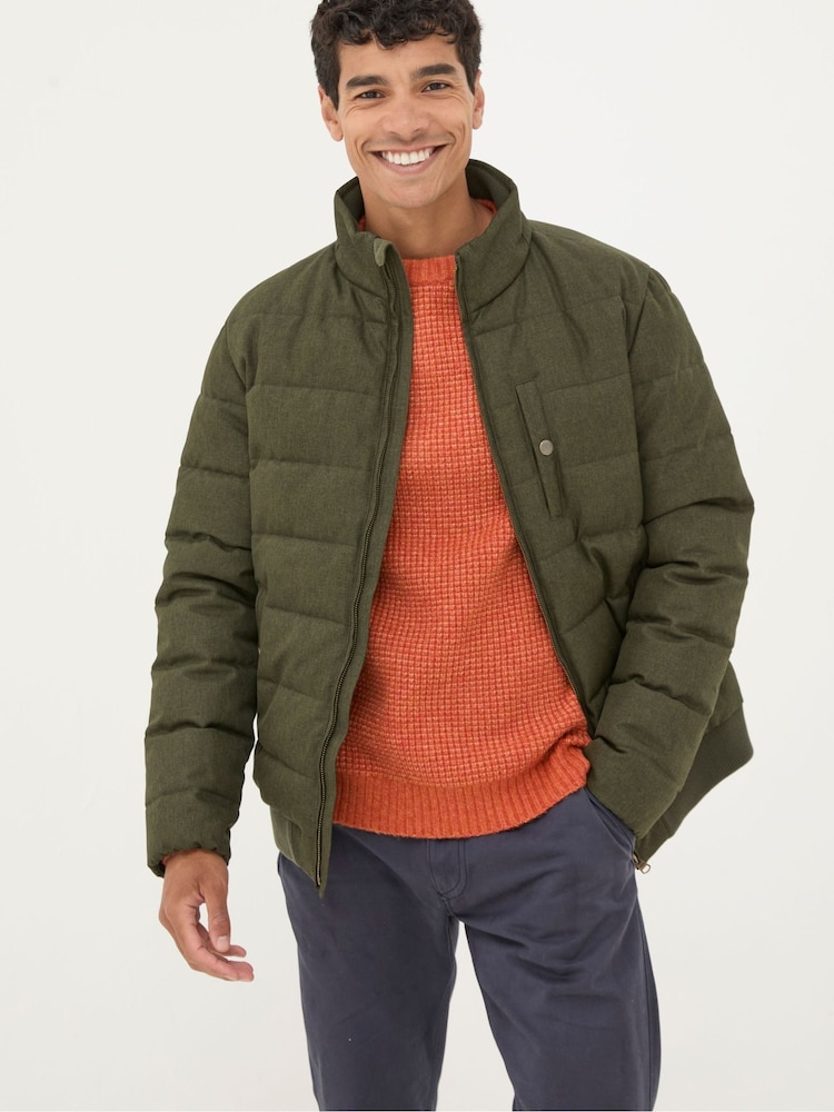 FatFace Exmouth Khaki Green Quilted Jacket - Image 2 of 8