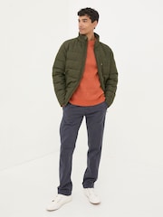 FatFace Exmouth Khaki Green Quilted Jacket - Image 4 of 8