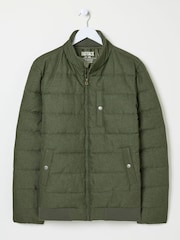 FatFace Exmouth Khaki Green Quilted Jacket - Image 8 of 8