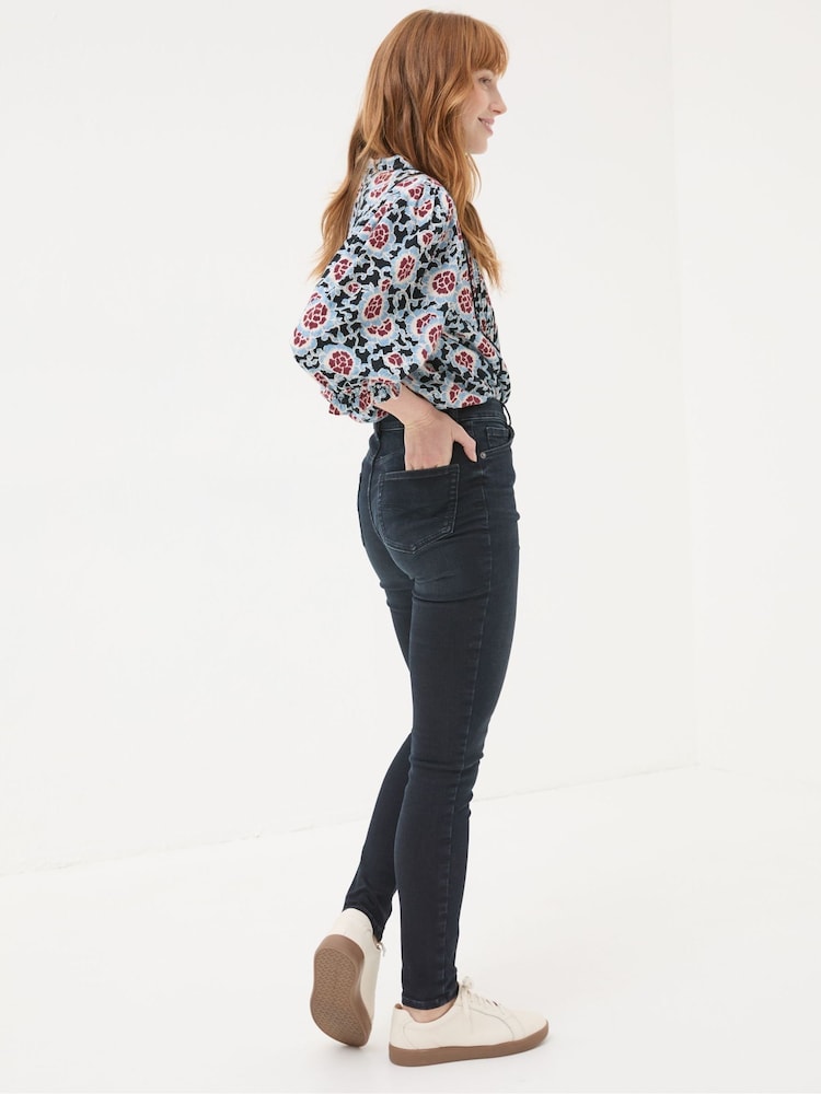 FatFace Harlow Denim Dark Blue Highwaist Skinny Jeans - Image 2 of 6