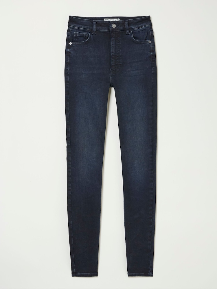 FatFace Harlow Denim Dark Blue Highwaist Skinny Jeans - Image 6 of 6