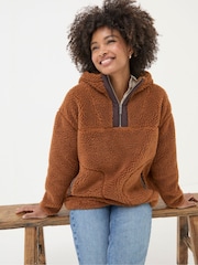 FatFace Millie Brown Overhead Fleece - Image 2 of 5
