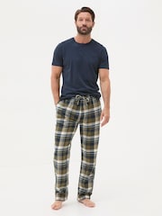 FatFace Hambrook Green Check Pyjama Bottoms - Image 1 of 7