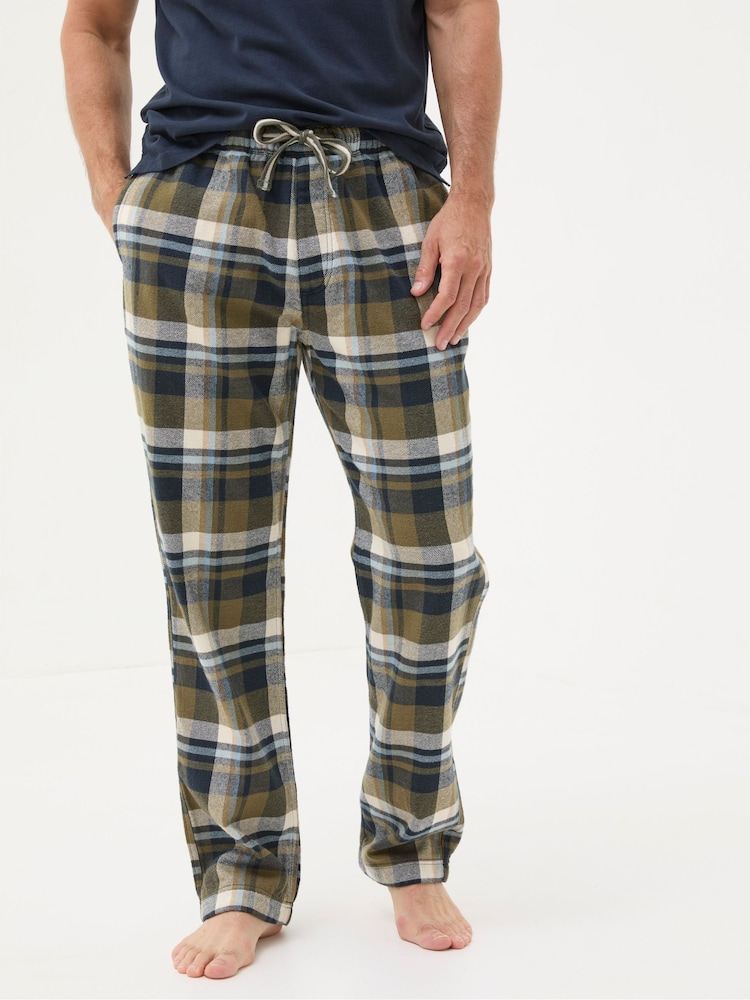 FatFace Hambrook Green Check Pyjama Bottoms - Image 2 of 7