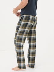 FatFace Hambrook Green Check Pyjama Bottoms - Image 3 of 7