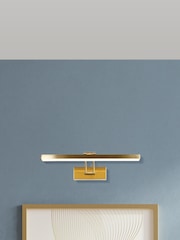 Searchlight Satin Brass Milos Small Picture Light - Image 1 of 4