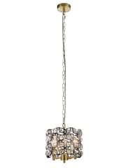 Searchlight Brass Windmill 2 Light Round Pendant Ceiling Light - Image 2 of 4