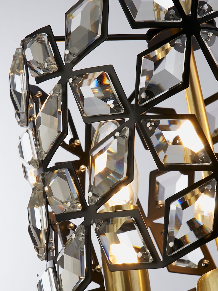 Searchlight Brass Windmill 2 Light Round Pendant Ceiling Light - Image 4 of 4