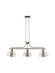 Searchlight Brass Marguerite 3 Light Bar Pendant Ceiling Light - Image 3 of 4