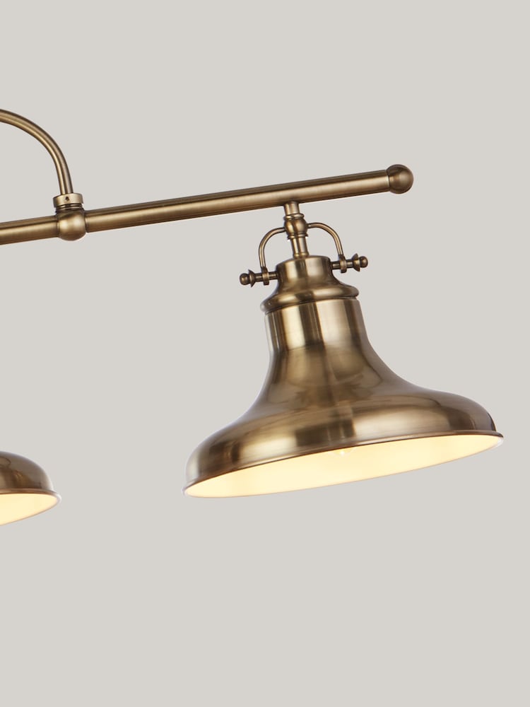 Searchlight Antique Brass Talia 3 Light Bar Pendant Ceiling Light - Image 4 of 4