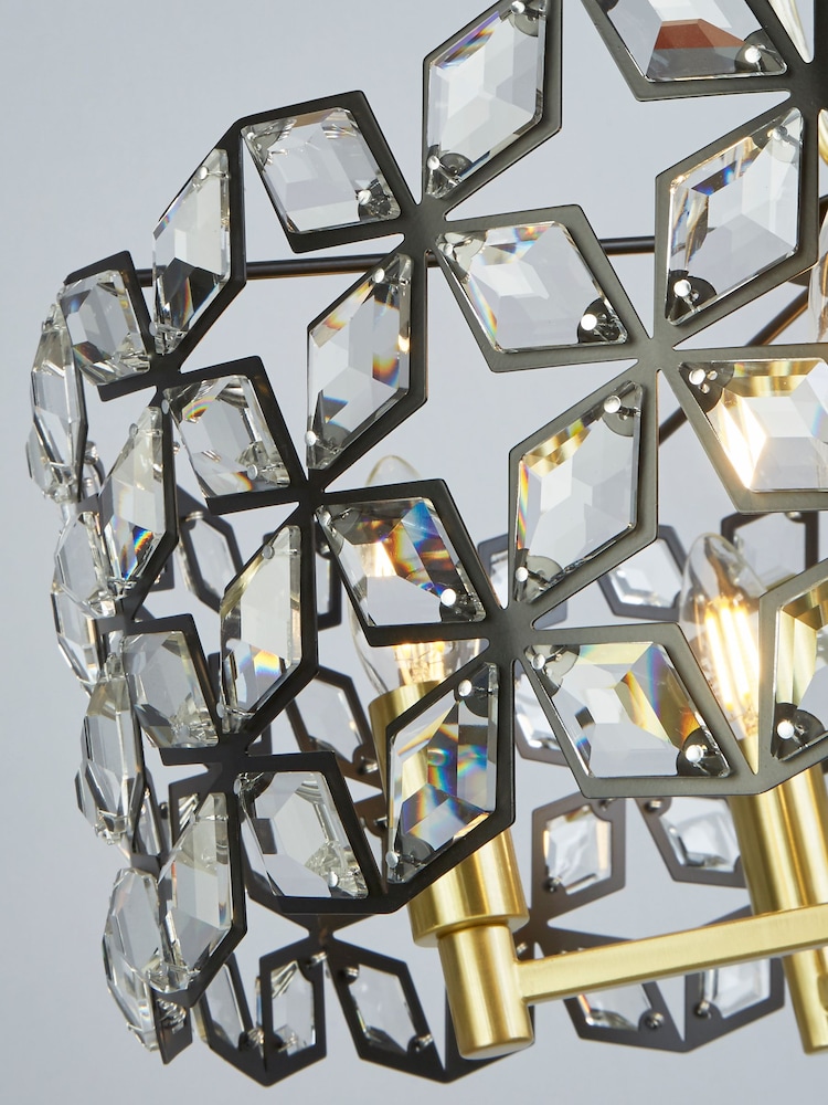 Searchlight Brass Windmill 5 Light Round Pendant Ceiling Light - Image 4 of 4