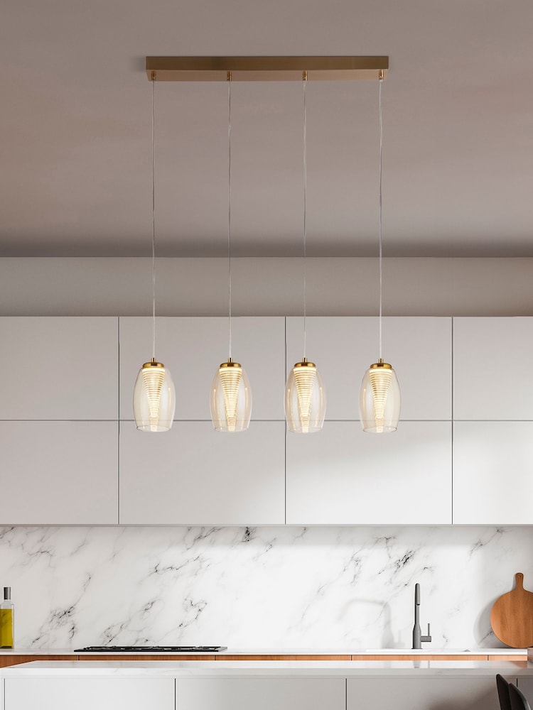 Searchlight Bronze Aspire 4 Light Bar Pendant Ceiling Light - Image 1 of 4
