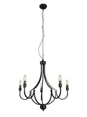 Searchlight Black Othello 5 Light Pendant Ceiling Light - Image 3 of 4