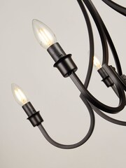 Searchlight Black Othello 5 Light Pendant Ceiling Light - Image 4 of 4