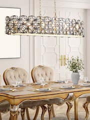 Searchlight Brass Windmill 6 Light Long Bar Pendant Ceiling Light - Image 1 of 4