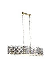 Searchlight Brass Windmill 6 Light Long Bar Pendant Ceiling Light - Image 3 of 4