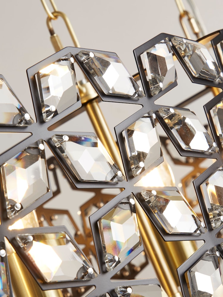 Searchlight Brass Windmill 6 Light Long Bar Pendant Ceiling Light - Image 4 of 4