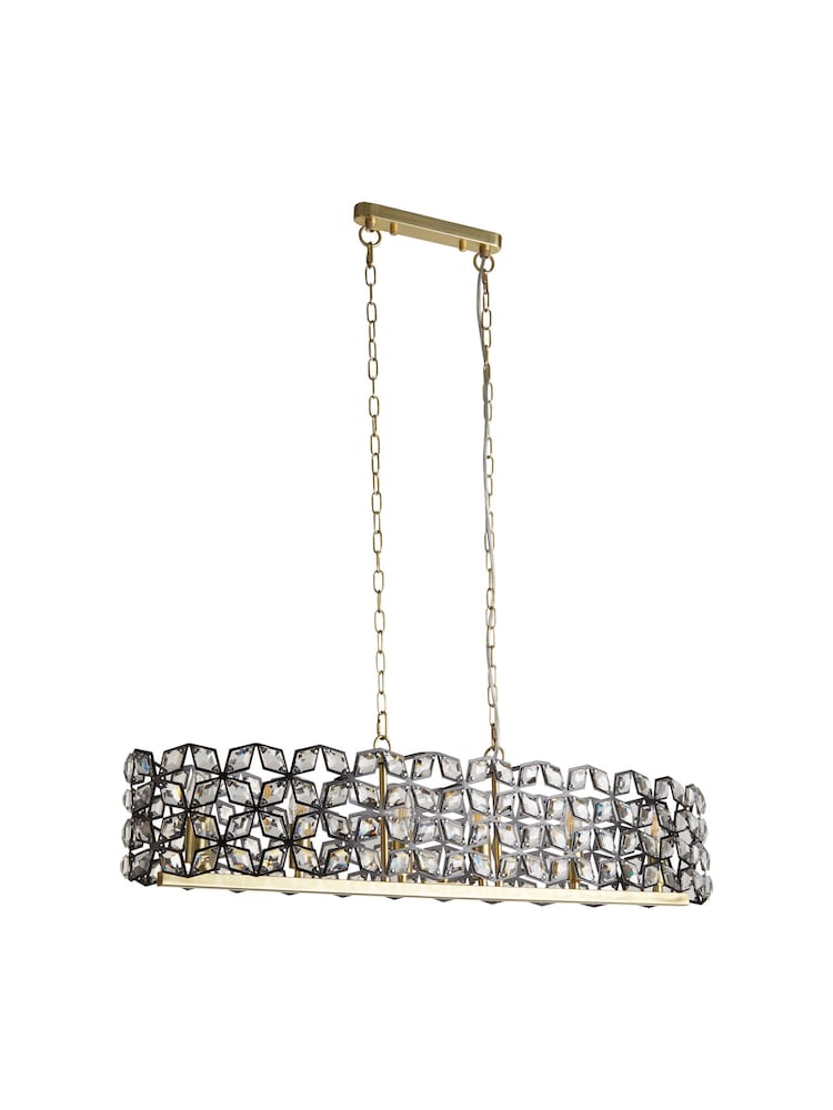 Searchlight Brass Windmill 6 Light Long Bar Pendant Ceiling Light - Image 5 of 5