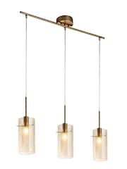 Searchlight Brass Sienna 3 Light Bar Pendant Ceiling Light - Image 2 of 4