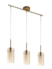 Searchlight Brass Sienna 3 Light Bar Pendant Ceiling Light - Image 3 of 4