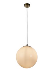 Searchlight Brass Skylar Small Opal Pendant Ceiling Light - Image 2 of 4