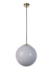 Searchlight Brass Skylar Small Opal Pendant Ceiling Light - Image 3 of 4