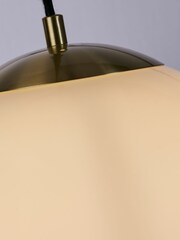 Searchlight Brass Skylar Small Opal Pendant Ceiling Light - Image 4 of 4