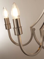 Searchlight Satin Silver Othello 5 Light Pendant Ceiling Light - Image 4 of 4